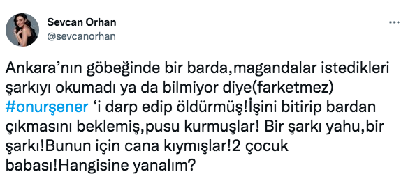 Ünlü isimler, 'istek parça' nedeniyle öldürülen Onur Şener cinayetine sessiz kalmadı 22