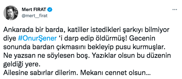 Ünlü isimler, 'istek parça' nedeniyle öldürülen Onur Şener cinayetine sessiz kalmadı 27