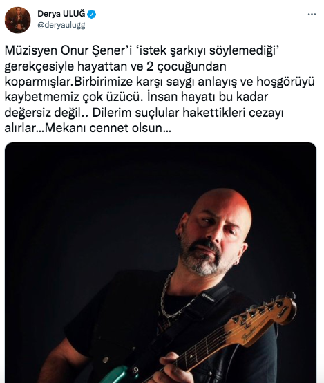 Ünlü isimler, 'istek parça' nedeniyle öldürülen Onur Şener cinayetine sessiz kalmadı 16