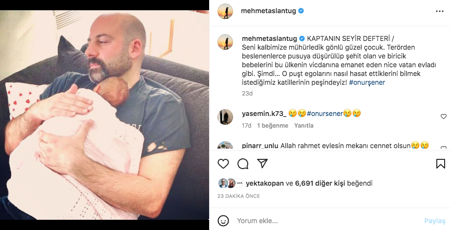 Ünlü isimler, 'istek parça' nedeniyle öldürülen Onur Şener cinayetine sessiz kalmadı 36