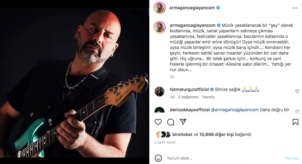 Ünlü isimler, 'istek parça' nedeniyle öldürülen Onur Şener cinayetine sessiz kalmadı 37