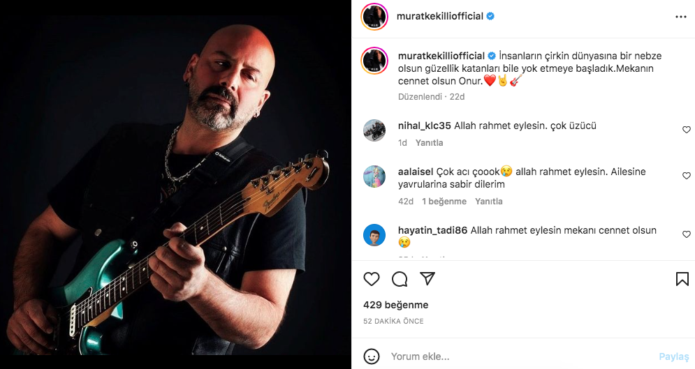Ünlü isimler, 'istek parça' nedeniyle öldürülen Onur Şener cinayetine sessiz kalmadı 15