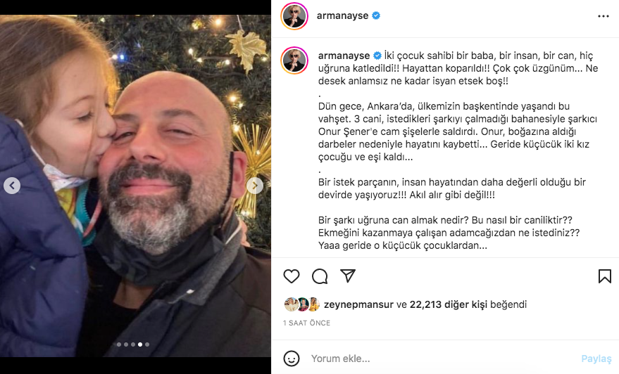 Ünlü isimler, 'istek parça' nedeniyle öldürülen Onur Şener cinayetine sessiz kalmadı 14