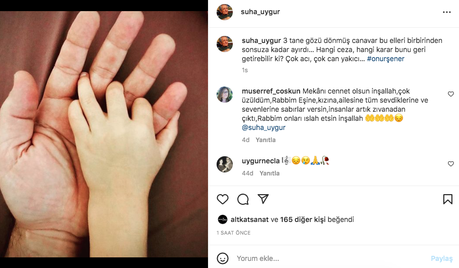 Ünlü isimler, 'istek parça' nedeniyle öldürülen Onur Şener cinayetine sessiz kalmadı 5