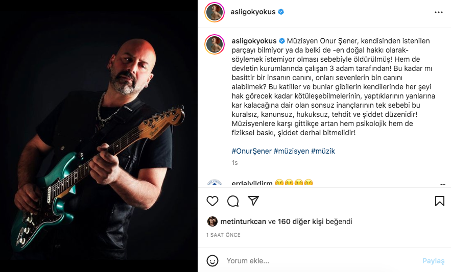 Ünlü isimler, 'istek parça' nedeniyle öldürülen Onur Şener cinayetine sessiz kalmadı 9
