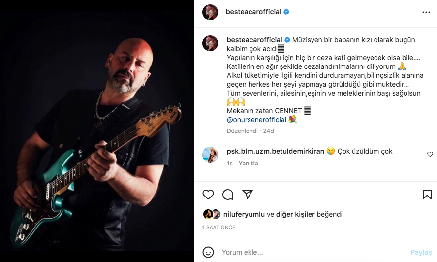 Ünlü isimler, 'istek parça' nedeniyle öldürülen Onur Şener cinayetine sessiz kalmadı 11