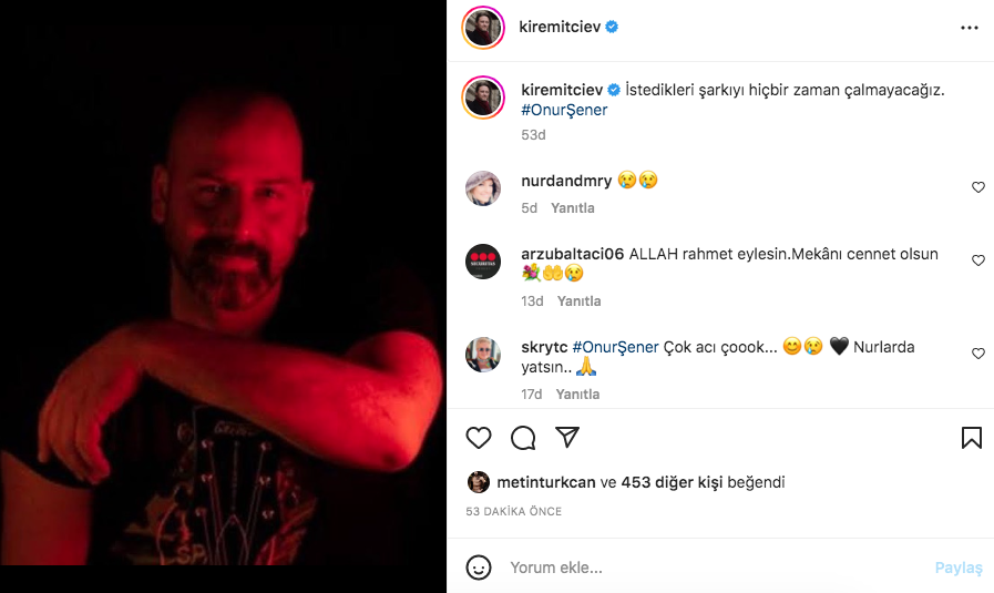 Ünlü isimler, 'istek parça' nedeniyle öldürülen Onur Şener cinayetine sessiz kalmadı 8