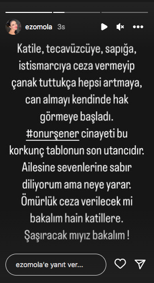 Ünlü isimler, 'istek parça' nedeniyle öldürülen Onur Şener cinayetine sessiz kalmadı 7