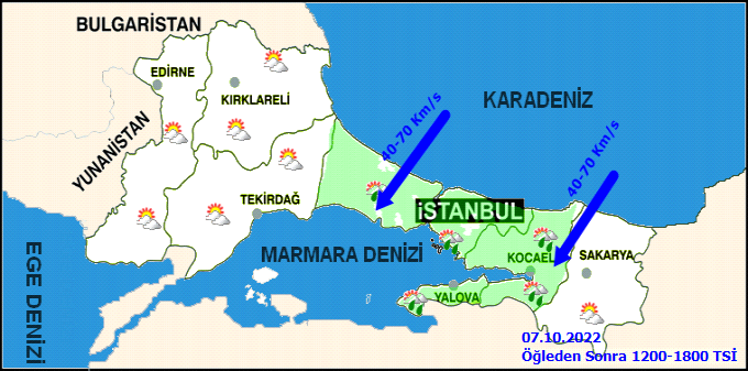 İstanbullular kuvvetli yağış ve rüzgara karşı dikkatli olun! İstanbul Hava durumu 7 Ekim Cuma 2