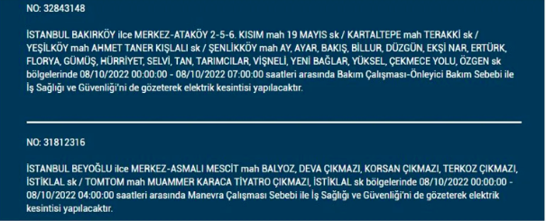 İstanbul'da elektrik kesintisi! BEDAŞ 7 Ekim Cuma elektrik kesintilerinin yapılacağı ilçeleri açıkladı! 11