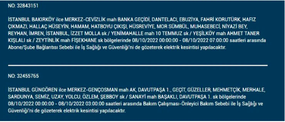 İstanbul'da elektrik kesintisi! BEDAŞ 7 Ekim Cuma elektrik kesintilerinin yapılacağı ilçeleri açıkladı! 28
