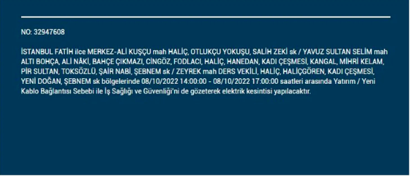 İstanbul'da elektrik kesintisi! BEDAŞ 7 Ekim Cuma elektrik kesintilerinin yapılacağı ilçeleri açıkladı! 13