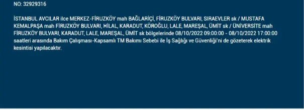 İstanbul'da elektrik kesintisi! BEDAŞ 7 Ekim Cuma elektrik kesintilerinin yapılacağı ilçeleri açıkladı! 14