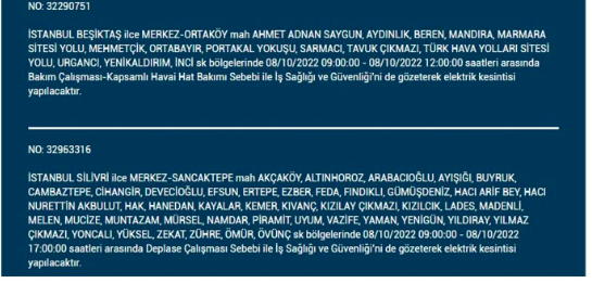 İstanbul'da elektrik kesintisi! BEDAŞ 7 Ekim Cuma elektrik kesintilerinin yapılacağı ilçeleri açıkladı! 16