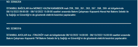 İstanbul'da elektrik kesintisi! BEDAŞ 7 Ekim Cuma elektrik kesintilerinin yapılacağı ilçeleri açıkladı! 12