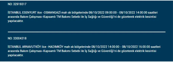 İstanbul'da elektrik kesintisi! BEDAŞ 7 Ekim Cuma elektrik kesintilerinin yapılacağı ilçeleri açıkladı! 9