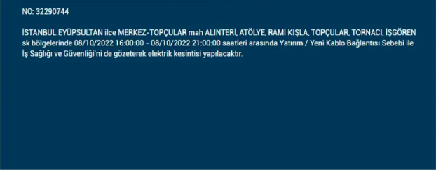 İstanbul'da elektrik kesintisi! BEDAŞ 7 Ekim Cuma elektrik kesintilerinin yapılacağı ilçeleri açıkladı! 22