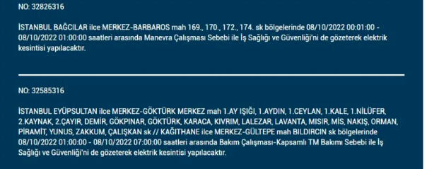 İstanbul'da elektrik kesintisi! BEDAŞ 7 Ekim Cuma elektrik kesintilerinin yapılacağı ilçeleri açıkladı! 24
