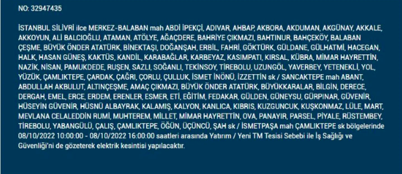 İstanbul'da elektrik kesintisi! BEDAŞ 7 Ekim Cuma elektrik kesintilerinin yapılacağı ilçeleri açıkladı! 17