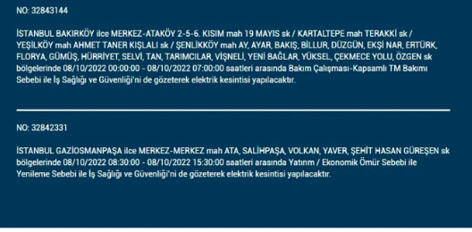 İstanbul'da elektrik kesintisi! BEDAŞ 7 Ekim Cuma elektrik kesintilerinin yapılacağı ilçeleri açıkladı! 23