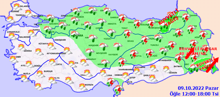 Meteoroloji 14 ile ‘sarı’ 4 ile ‘turuncu’ kodlu uyarı yaptı: Şiddetli yağış ve rüzgara dikkat! 3