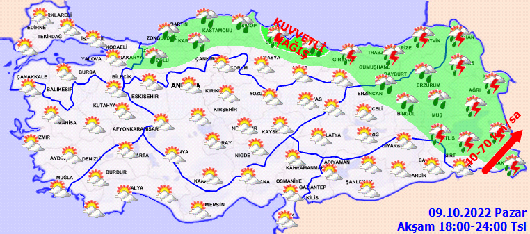 Meteoroloji 14 ile ‘sarı’ 4 ile ‘turuncu’ kodlu uyarı yaptı: Şiddetli yağış ve rüzgara dikkat! 4