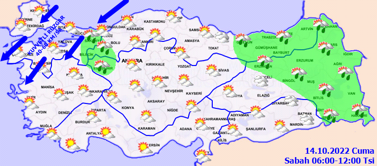 Meteoroloji kuvvetli rüzgara karşı uyardı, yurt genelinde yağışlı hava hakim olacak! 2