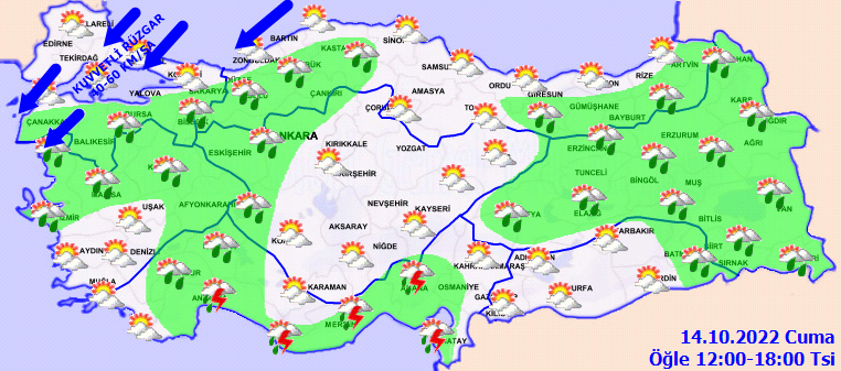 Meteoroloji kuvvetli rüzgara karşı uyardı, yurt genelinde yağışlı hava hakim olacak! 3