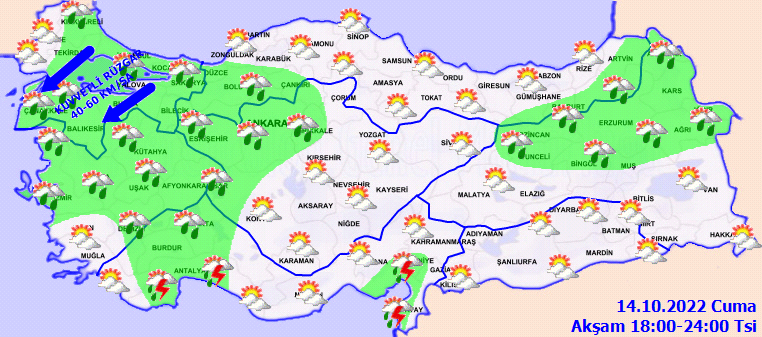 Meteoroloji kuvvetli rüzgara karşı uyardı, yurt genelinde yağışlı hava hakim olacak! 4