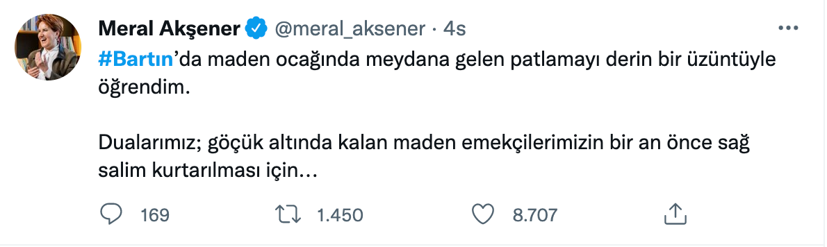 Bartın’da yaşanan patlamanın ardından siyasiler ‘başsağlığı’ mesajı yayımladı 14