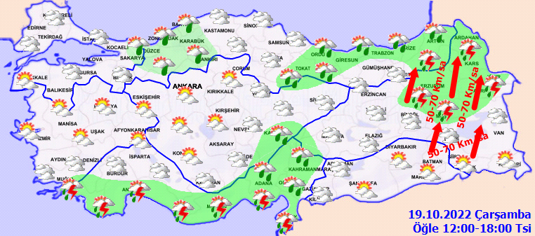 Meteoroloji kuvvetli rüzgara karşı uyardı! Birçok ilde sağanak yağış bekleniyor 3