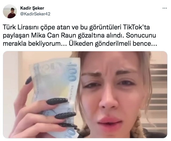 Türk lirasını klozete atmıştı! Sosyal medyada Mika Can Raun'a tepki yağdı 12