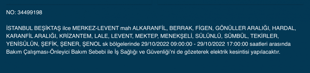 İstanbul’un 9 ilçesinde ‘kesinti’ uyarısı 8