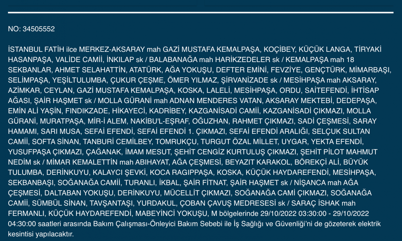 İstanbul’un 9 ilçesinde ‘kesinti’ uyarısı 12