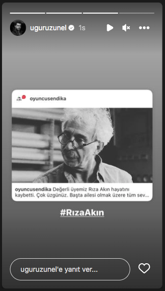 Rıza Akın'ın vefatı sanat camiasını yasa boğdu... Ünlü isimler üzüntülerini bu sözlerle dile getirdiler 12