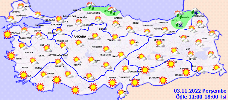Meteorolojiden o illere yağış uyarısı! İşte il il hava durumu 3