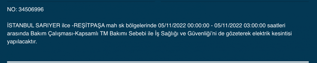 BEDAŞ ve AYEDAŞ’tan kesinti uyarısı! (5 KASIM CUMARTESİ 2022) 39