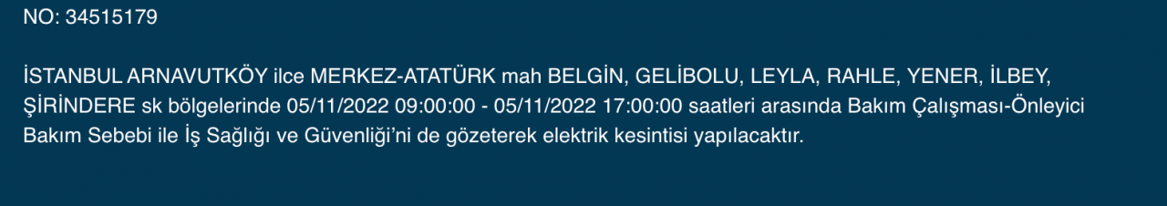 BEDAŞ ve AYEDAŞ’tan kesinti uyarısı! (5 KASIM CUMARTESİ 2022) 2