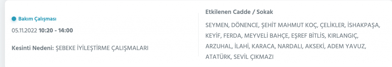 BEDAŞ ve AYEDAŞ’tan kesinti uyarısı! (5 KASIM CUMARTESİ 2022) 61