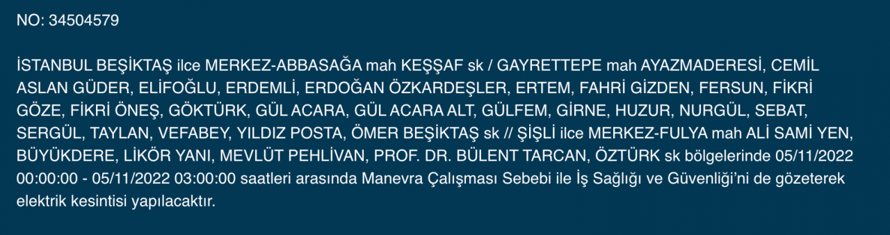 BEDAŞ ve AYEDAŞ’tan kesinti uyarısı! (5 KASIM CUMARTESİ 2022) 14