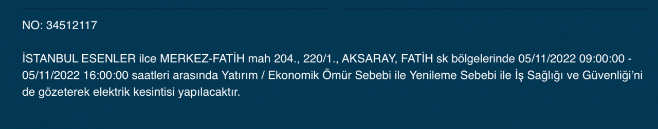 BEDAŞ ve AYEDAŞ’tan kesinti uyarısı! (5 KASIM CUMARTESİ 2022) 21