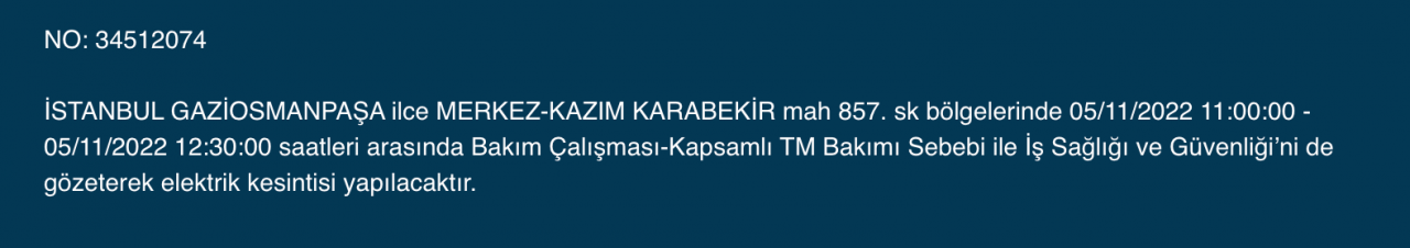 BEDAŞ ve AYEDAŞ’tan kesinti uyarısı! (5 KASIM CUMARTESİ 2022) 4