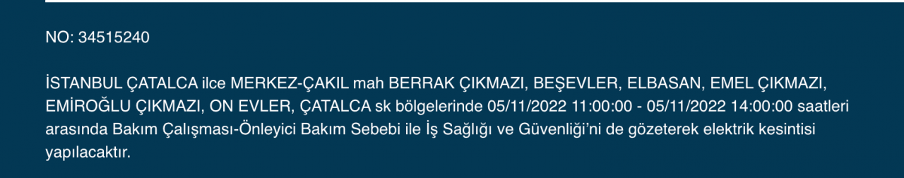 BEDAŞ ve AYEDAŞ’tan kesinti uyarısı! (5 KASIM CUMARTESİ 2022) 20