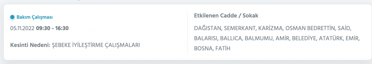 BEDAŞ ve AYEDAŞ’tan kesinti uyarısı! (5 KASIM CUMARTESİ 2022) 58