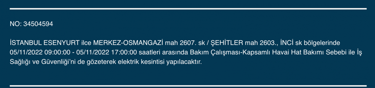 BEDAŞ ve AYEDAŞ’tan kesinti uyarısı! (5 KASIM CUMARTESİ 2022) 23