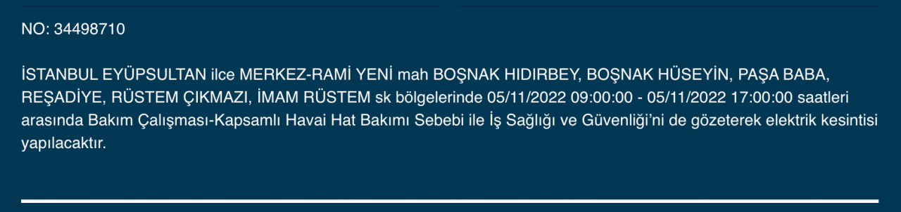 BEDAŞ ve AYEDAŞ’tan kesinti uyarısı! (5 KASIM CUMARTESİ 2022) 30
