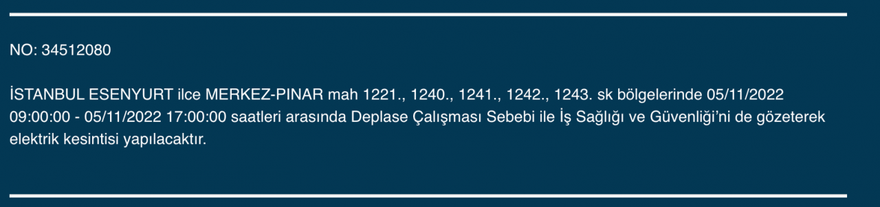 BEDAŞ ve AYEDAŞ’tan kesinti uyarısı! (5 KASIM CUMARTESİ 2022) 26