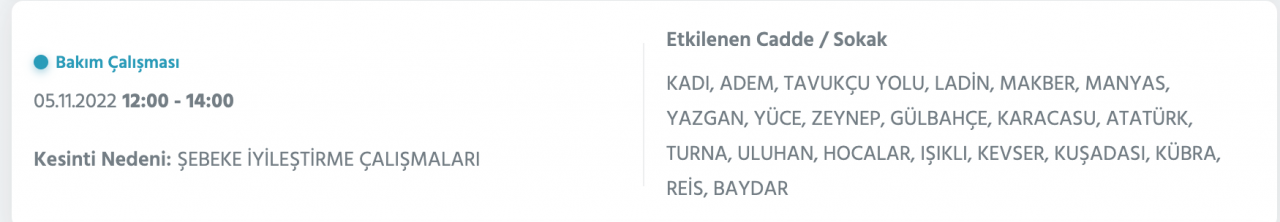 BEDAŞ ve AYEDAŞ’tan kesinti uyarısı! (5 KASIM CUMARTESİ 2022) 59