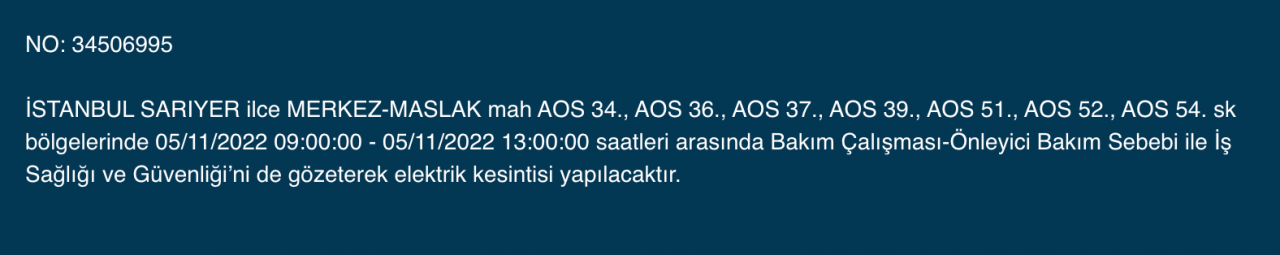 BEDAŞ ve AYEDAŞ’tan kesinti uyarısı! (5 KASIM CUMARTESİ 2022) 41