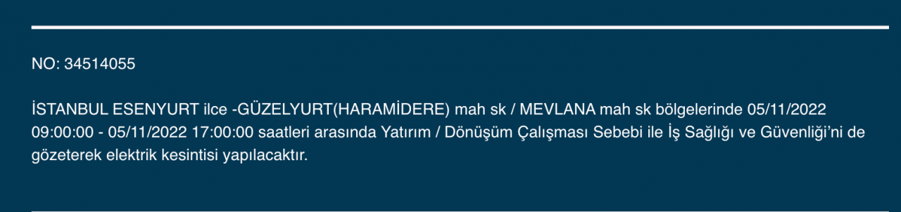 BEDAŞ ve AYEDAŞ’tan kesinti uyarısı! (5 KASIM CUMARTESİ 2022) 27